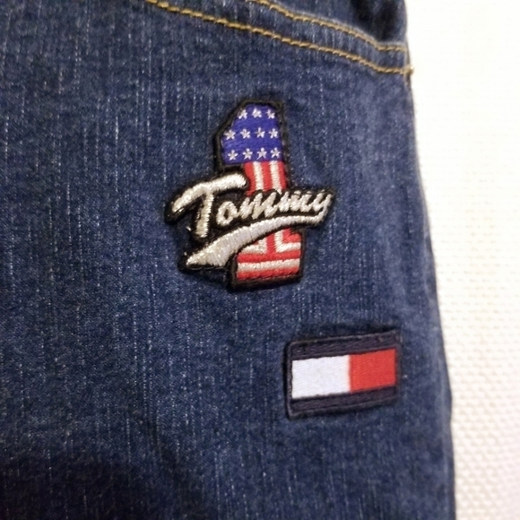 TOMMY Girl Y2K 13 denim capris Americana  Patches - Picture 9 of 11